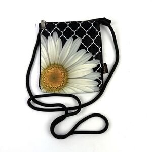 Harold Feinstein Daisy Crossbody Bag Neoprene Fabric Floral Handbag Brand New